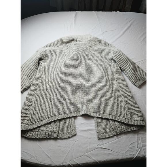 Woolworths Chunky Cable Knit Button Collar WOOL Blend Womens, Size Large Cream - Picture 6 of 6